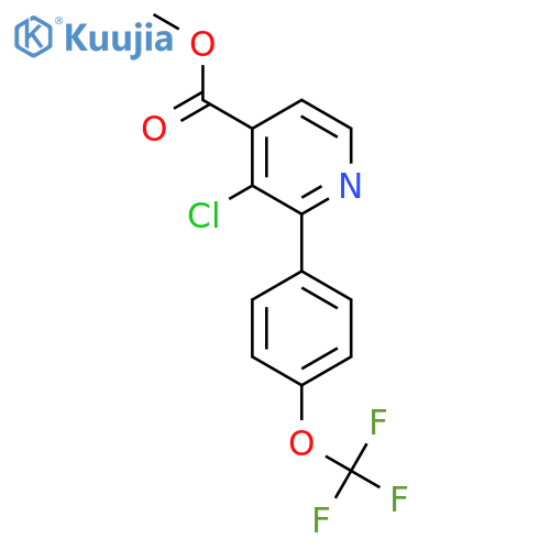 Methyl 3-chloro-2-(4-(trifluoromethoxy)phenyl)isonicotinate structure