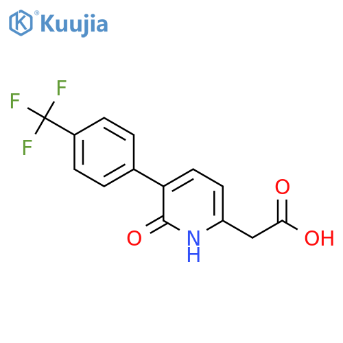 2-Hydroxy-3-(4-(trifluoromethyl)phenyl)pyridine-6-acetic acid structure