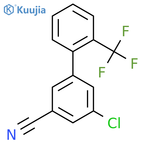 5-Chloro-2'-(trifluoromethyl)biphenyl-3-carbonitrile structure