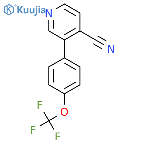 3-(4-(Trifluoromethoxy)phenyl)isonicotinonitrile structure