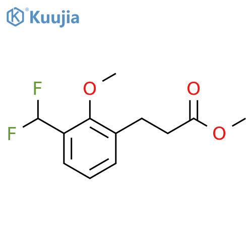 Methyl 3-(3'-(difluoromethyl)-2'-methoxyphenyl)propionate structure