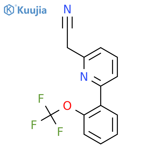 6-(2-(Trifluoromethoxy)phenyl)pyridine-2-acetonitrile structure