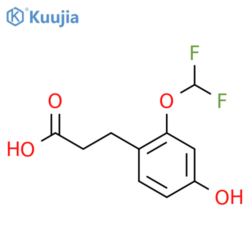 3-(2'-(Difluoromethoxy)-4'-hydroxyphenyl)propionic acid structure