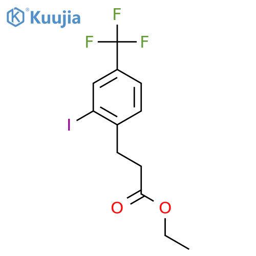 Ethyl 3-(2'-iodo-4'-(trifluoromethyl)phenyl)propionate structure