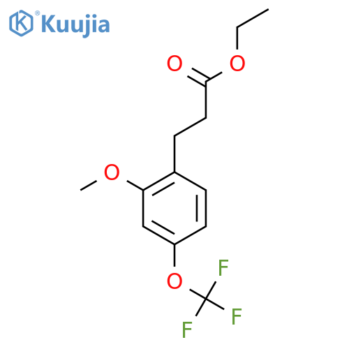Ethyl 3-(2'-methoxy-4'-(trifluoromethoxy)phenyl)propionate structure