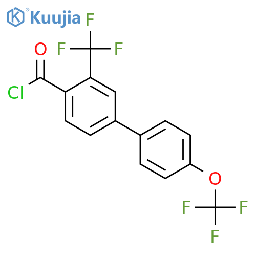 4'-(Trifluoromethoxy)-3-(trifluoromethyl)biphenyl-4-carbonyl chloride structure