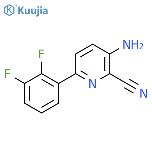 3-Amino-6-(2,3-difluorophenyl)picolinonitrile structure