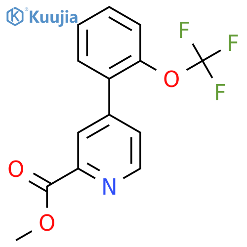 Methyl 4-(2-(trifluoromethoxy)phenyl)picolinate structure