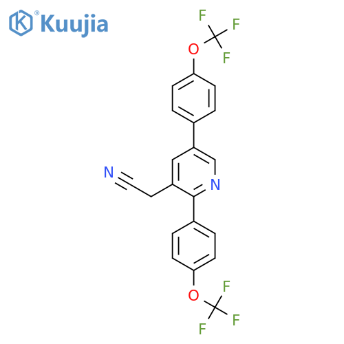 2,5-Bis(4-(trifluoromethoxy)phenyl)pyridine-3-acetonitrile structure