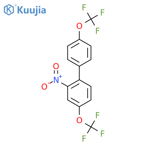 4,4'-Bis(trifluoromethoxy)-2-nitrobiphenyl structure
