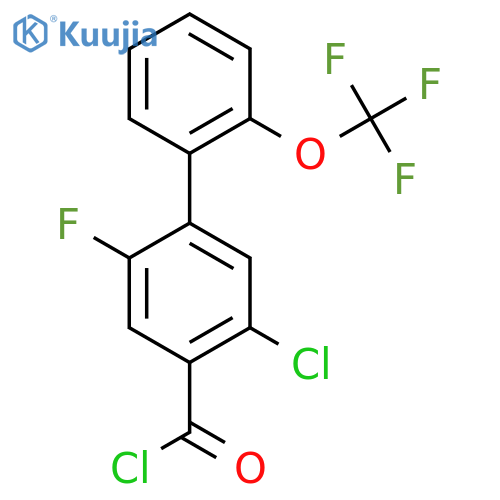 5-Chloro-2-fluoro-2'-(trifluoromethoxy)biphenyl-4-carbonyl chloride structure