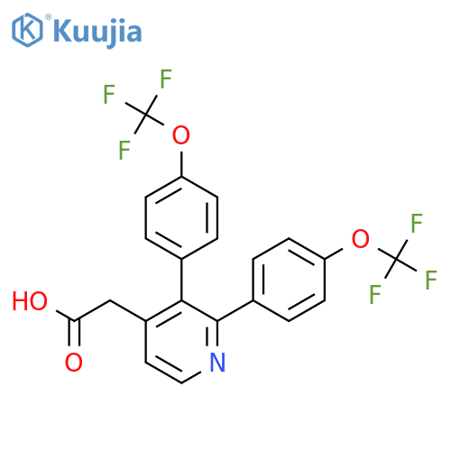 2,3-Bis(4-(trifluoromethoxy)phenyl)pyridine-4-acetic acid structure