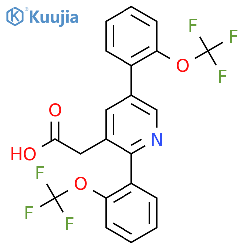 2,5-Bis(2-(trifluoromethoxy)phenyl)pyridine-3-acetic acid structure