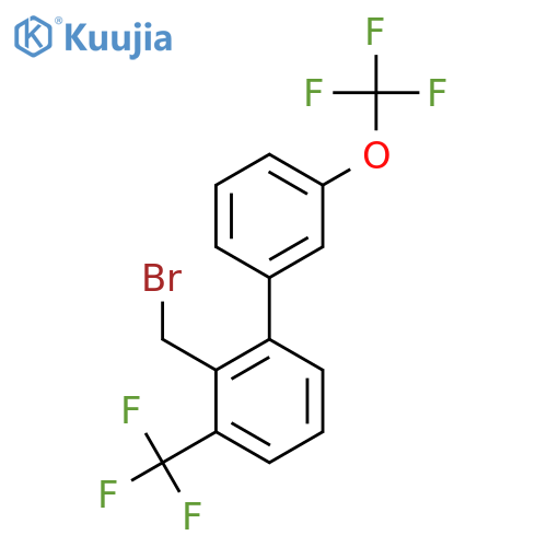 2-Bromomethyl-3'-(trifluoromethoxy)-3-(trifluoromethyl)biphenyl structure