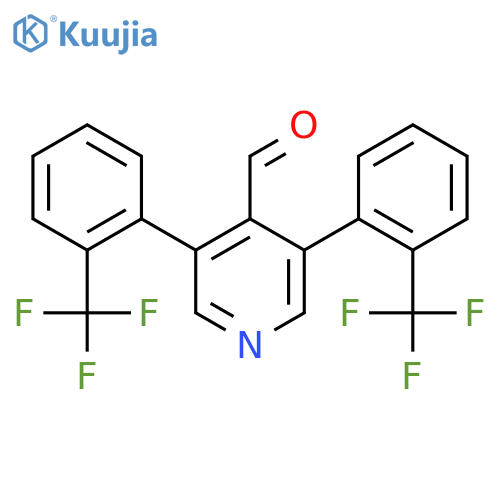 3,5-Bis(2-(trifluoromethyl)phenyl)isonicotinaldehyde structure