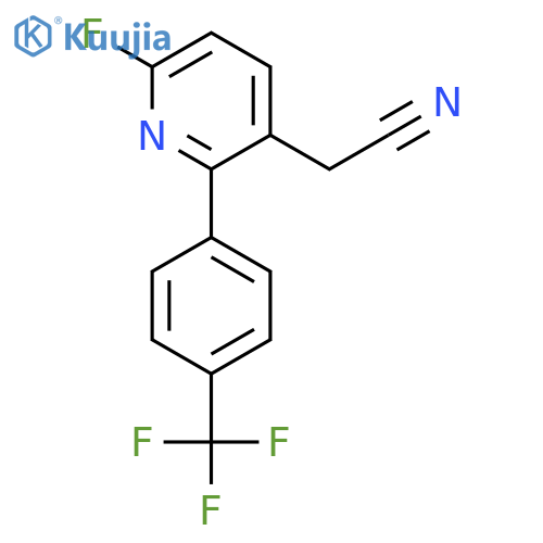 6-Fluoro-2-(4-(trifluoromethyl)phenyl)pyridine-3-acetonitrile structure
