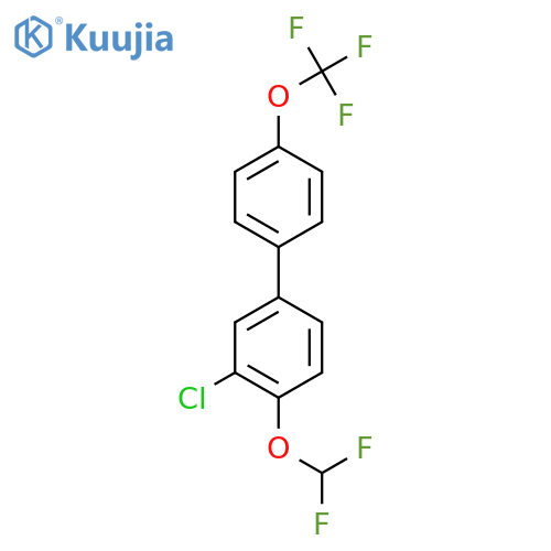 3-Chloro-4-(difluoromethoxy)-4'-(trifluoromethoxy)biphenyl structure