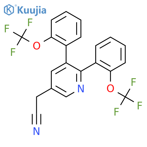 3,2-Bis(2-(trifluoromethoxy)phenyl)pyridine-5-acetonitrile structure