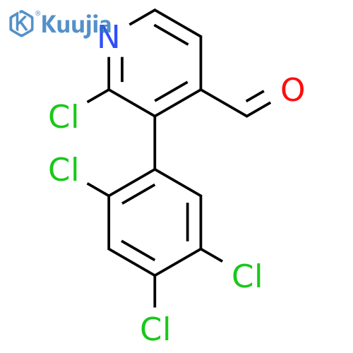 2-Chloro-3-(2,4,5-trichlorophenyl)isonicotinaldehyde structure