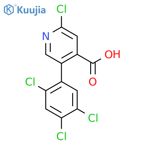 2-Chloro-5-(2,4,5-trichlorophenyl)isonicotinic acid structure