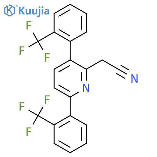 3,6-Bis(2-(trifluoromethyl)phenyl)pyridine-2-acetonitrile structure