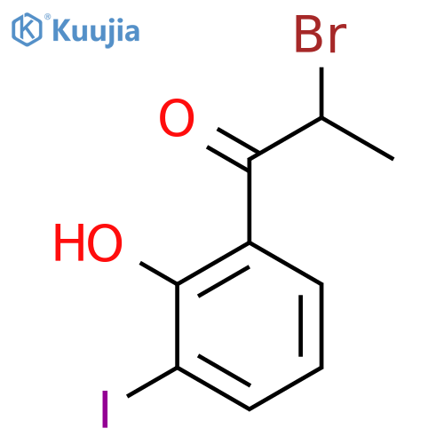 2-Bromo-2'-hydroxy-3'-iodopropiophenone structure