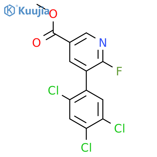 Methyl 6-fluoro-5-(2,4,5-trichlorophenyl)nicotinate structure