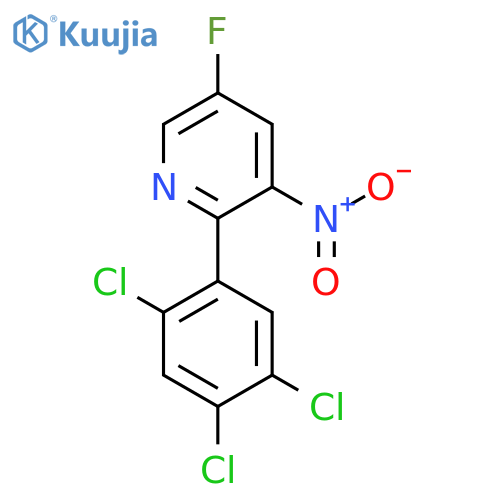 5-Fluoro-3-nitro-2-(2,4,5-trichlorophenyl)pyridine structure