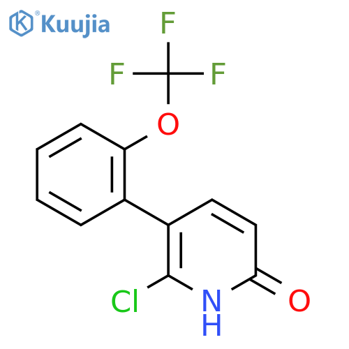 2-Chloro-6-hydroxy-3-(2-(trifluoromethoxy)phenyl)pyridine structure