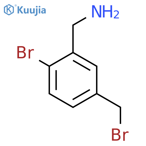 2-Bromo-5-(bromomethyl)benzylamine structure