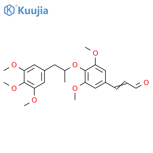 2-Propenal,3-[3,5-dimethoxy-4-[1-methyl-2-(3,4,5-trimethoxyphenyl)ethoxy]phenyl]- (9CI) structure
