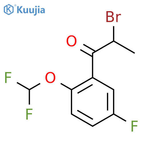 2-Bromo-5'-fluoro-2'-(difluoromethoxy)propiophenone structure