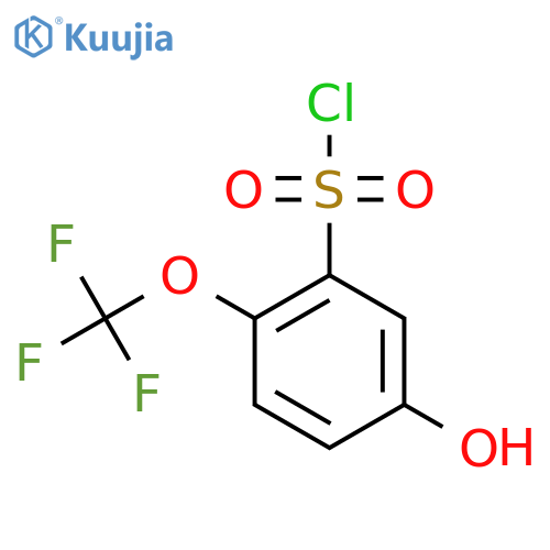 5-hydroxy-2-(trifluoromethoxy)benzene-1-sulfonyl chloride structure