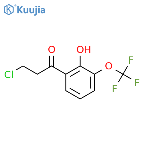 3-Chloro-2'-hydroxy-3'-(trifluoromethoxy)propiophenone structure