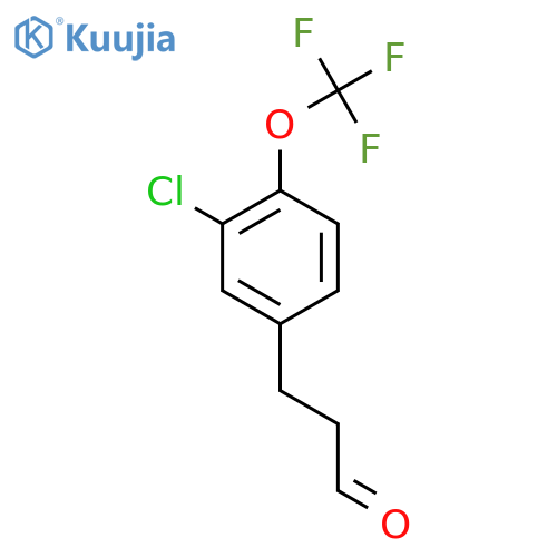 3-(3'-Chloro-4'-(trifluoromethoxy)phenyl)propionaldehyde structure