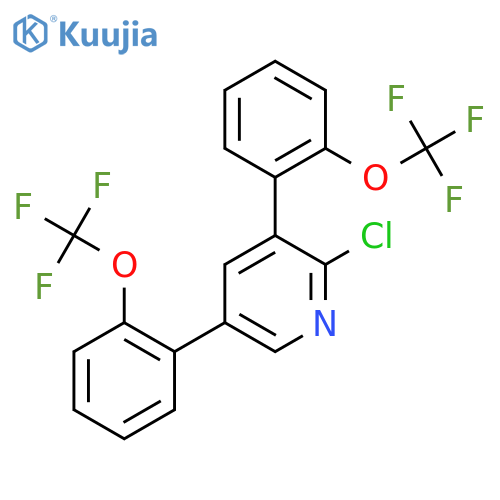 3,5-Bis(2-(trifluoromethoxy)phenyl)-2-chloropyridine structure