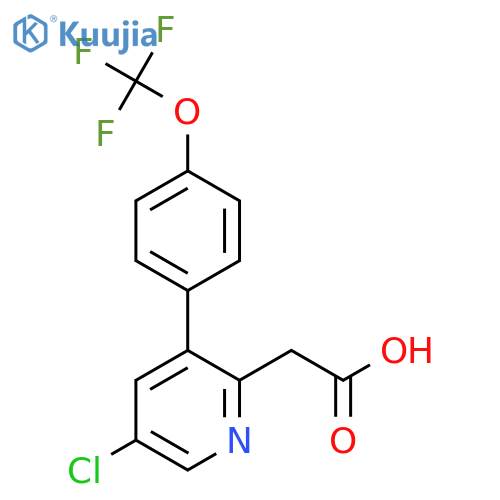 5-Chloro-3-(4-(trifluoromethoxy)phenyl)pyridine-2-acetic acid structure