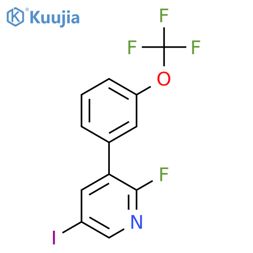 2-Fluoro-5-iodo-3-(3-(trifluoromethoxy)phenyl)pyridine structure