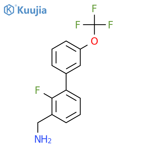 C-(2-Fluoro-3'-(trifluoromethoxy)biphenyl-3-yl)-methylamine structure