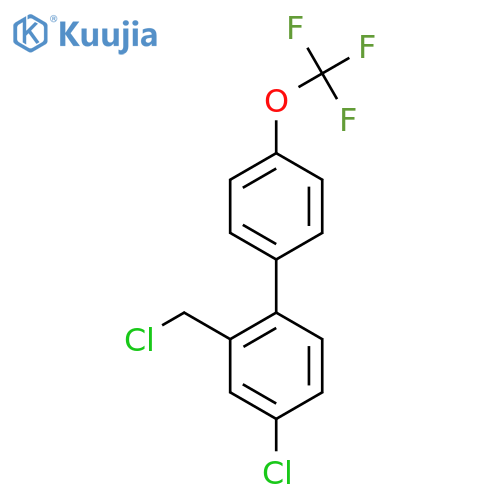 4-Chloro-2-chloromethyl-4'-(trifluoromethoxy)biphenyl structure