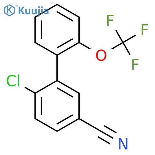 6-Chloro-3-cyano-2'-(trifluoromethoxy)biphenyl structure