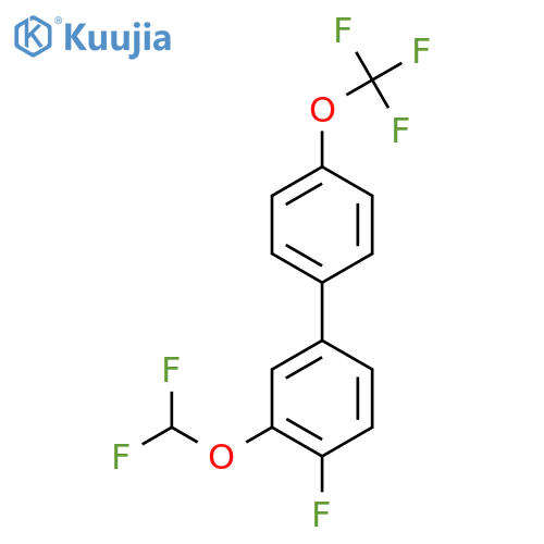 3-(Difluoromethoxy)-4-fluoro-4'-(trifluoromethoxy)biphenyl structure