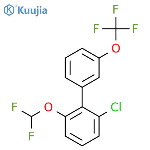 6-Chloro-2-(difluoromethoxy)-3'-(trifluoromethoxy)biphenyl structure