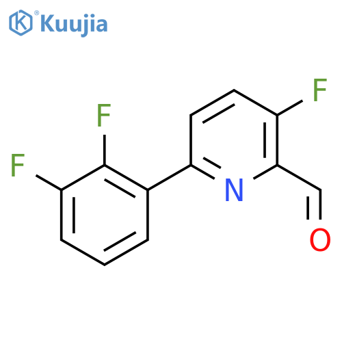 6-(2,3-Difluorophenyl)-3-fluoropicolinaldehyde structure