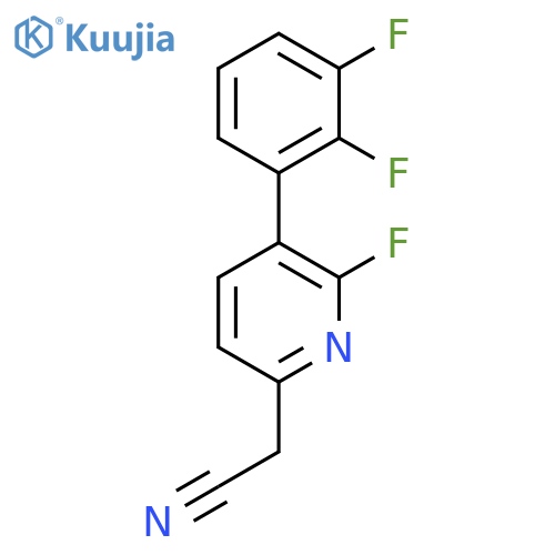 3-(2,3-Difluorophenyl)-2-fluoropyridine-6-acetonitrile structure