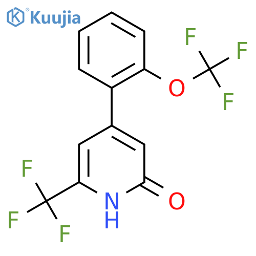 2-Hydroxy-4-(2-(trifluoromethoxy)phenyl)-6-(trifluoromethyl)pyridine structure