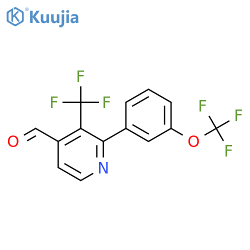 2-(3-(Trifluoromethoxy)phenyl)-3-(trifluoromethyl)isonicotinaldehyde structure