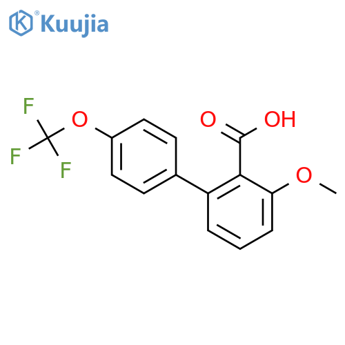 3-Methoxy-4'-(trifluoromethoxy)biphenyl-2-carboxylic acid structure