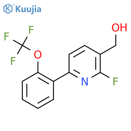 2-Fluoro-6-(2-(trifluoromethoxy)phenyl)pyridine-3-methanol structure