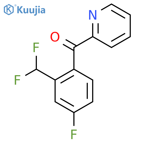 2-(4-Fluoro-2-(difluoromethyl)benzoyl)pyridine structure
